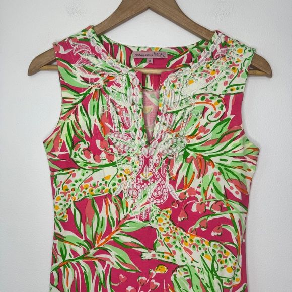 Barbara Gerwit Vintage Artisan Knit Embroidered Sleeveless Dress Size S - Picture 11 of 11